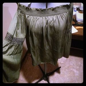 White House Black Market Peasant Blouse